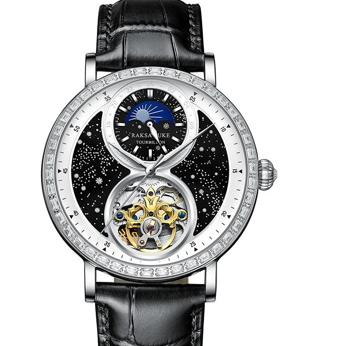 Diamond stars tourbillon reloj hombe 3047