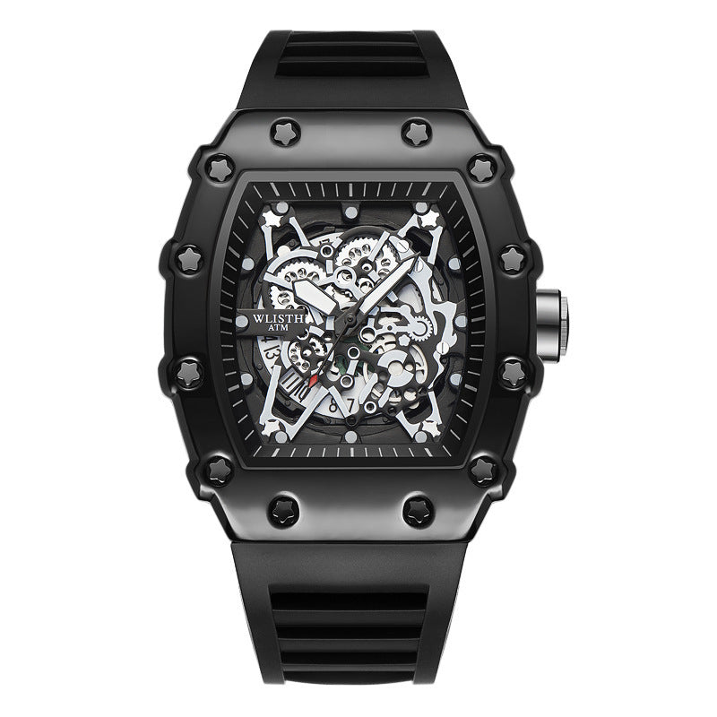 Stainless steel curving case reloj hombre 6092