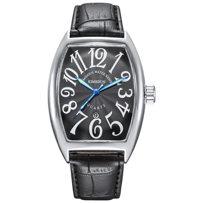 Stainless steel curving case reloj hombre 6191