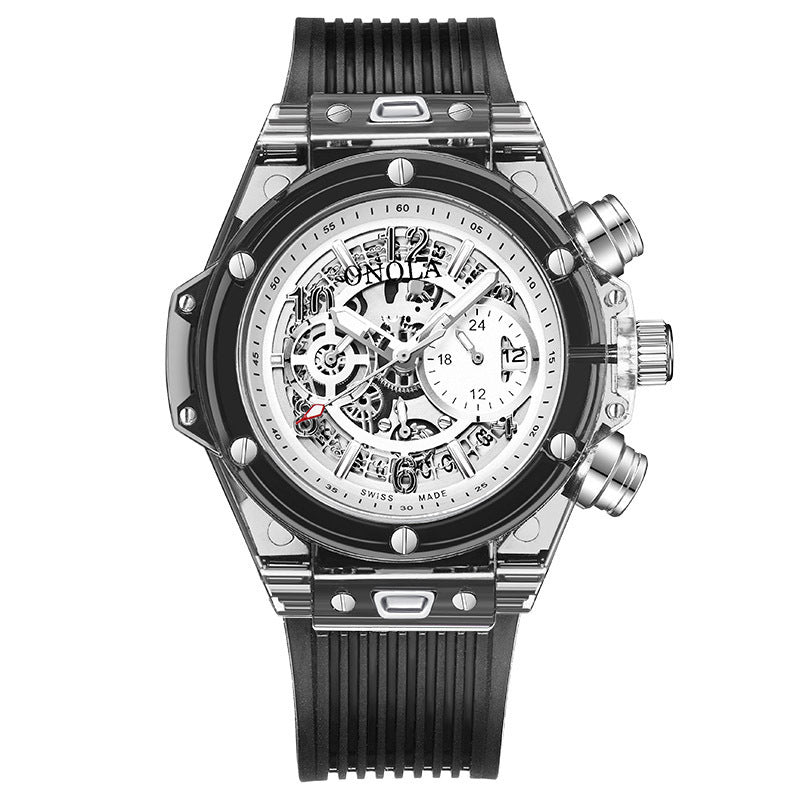 Transparent sport reloj hombre 7829