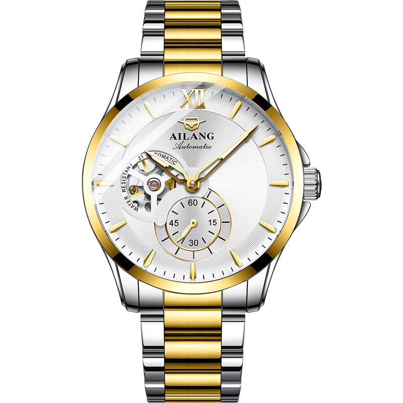 Stainless steel fashion skeleton reloj hombre 2850