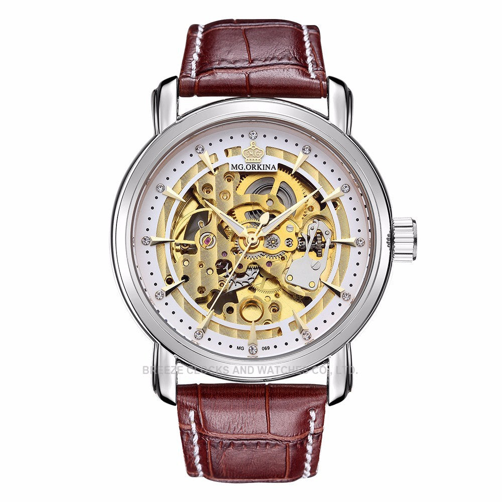 Fashionable skeleton reloj hombre 4702