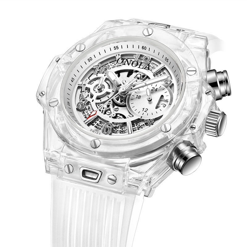 Transparent sport reloj hombre 7829