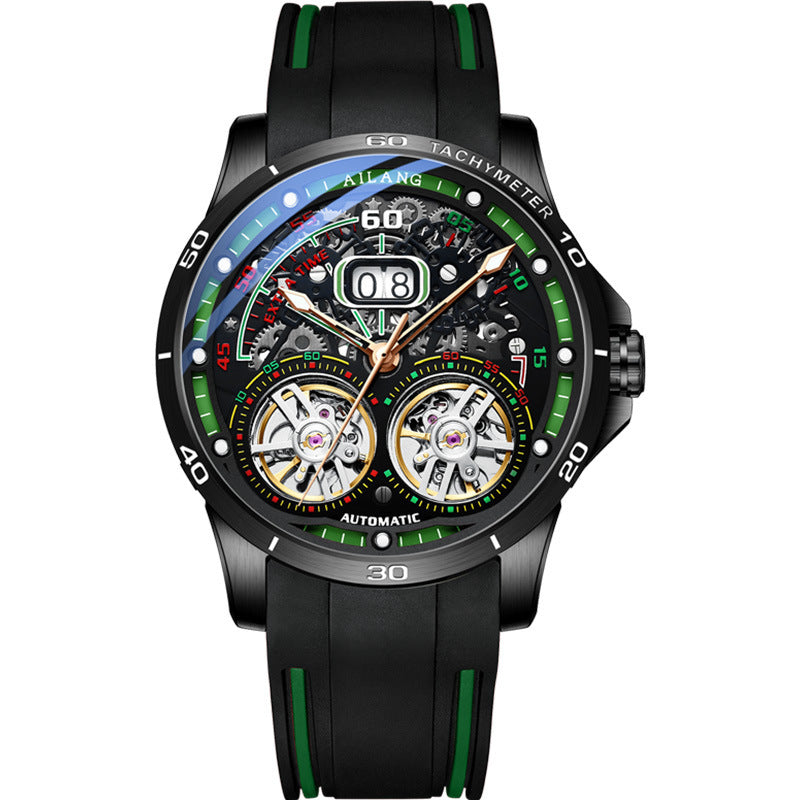 Double Flywheel skeleton automatic Watch date reloj hombre 4892