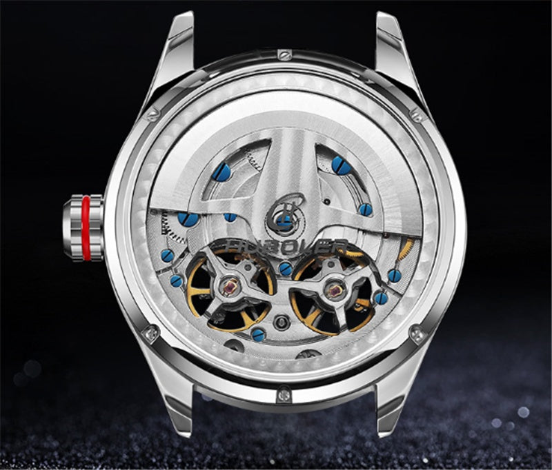 Stainless steel tourbillon reloj hombre 3730