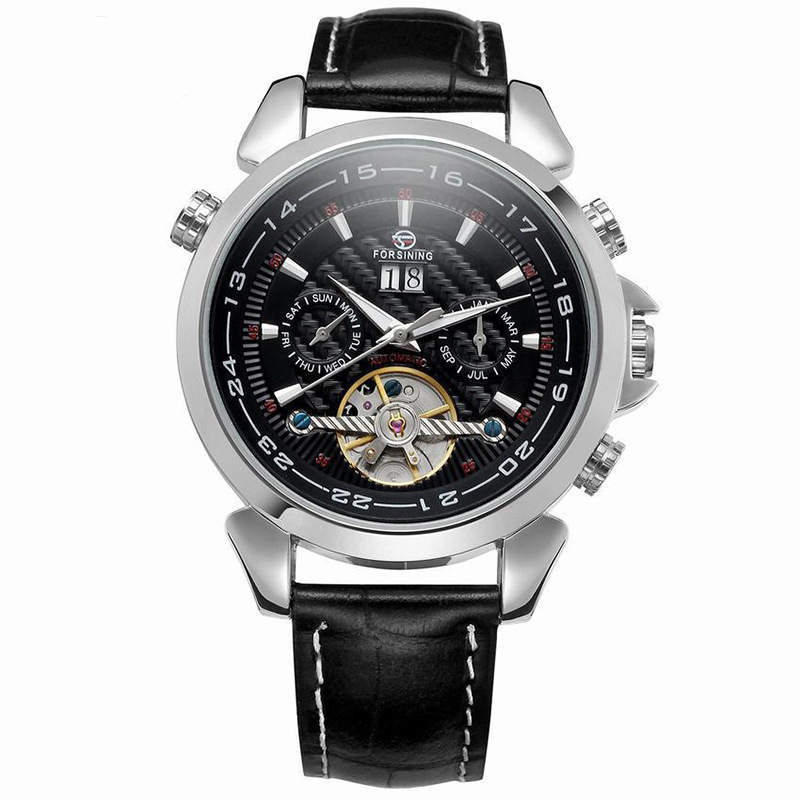 Carbon fibre tourbillon reloj hombre 2985