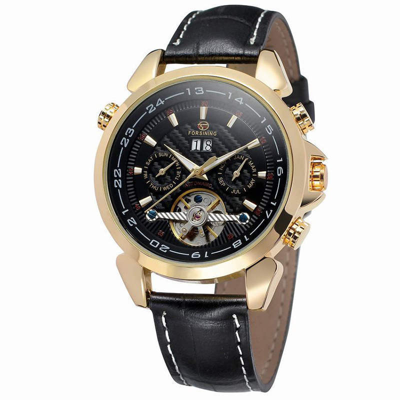 Carbon fibre tourbillon reloj hombre 2985