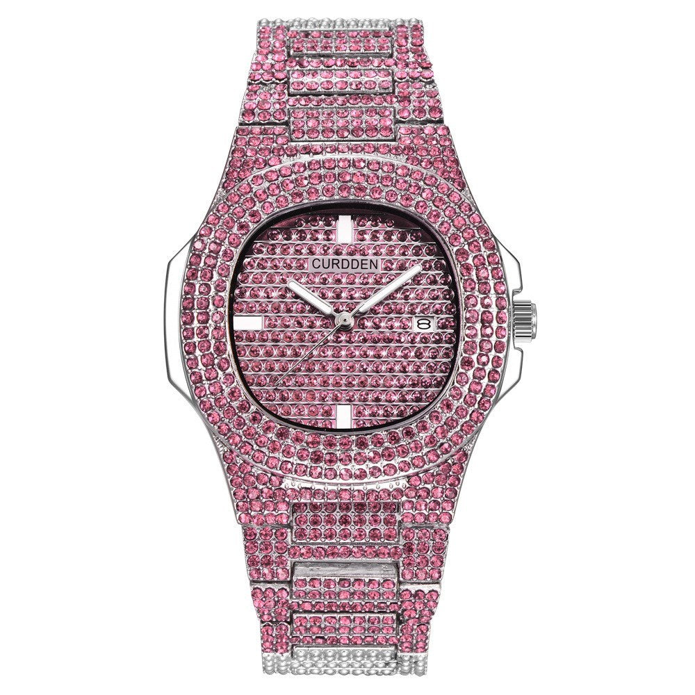 Fashion Iced-out stainless steel reloj hombre 2875