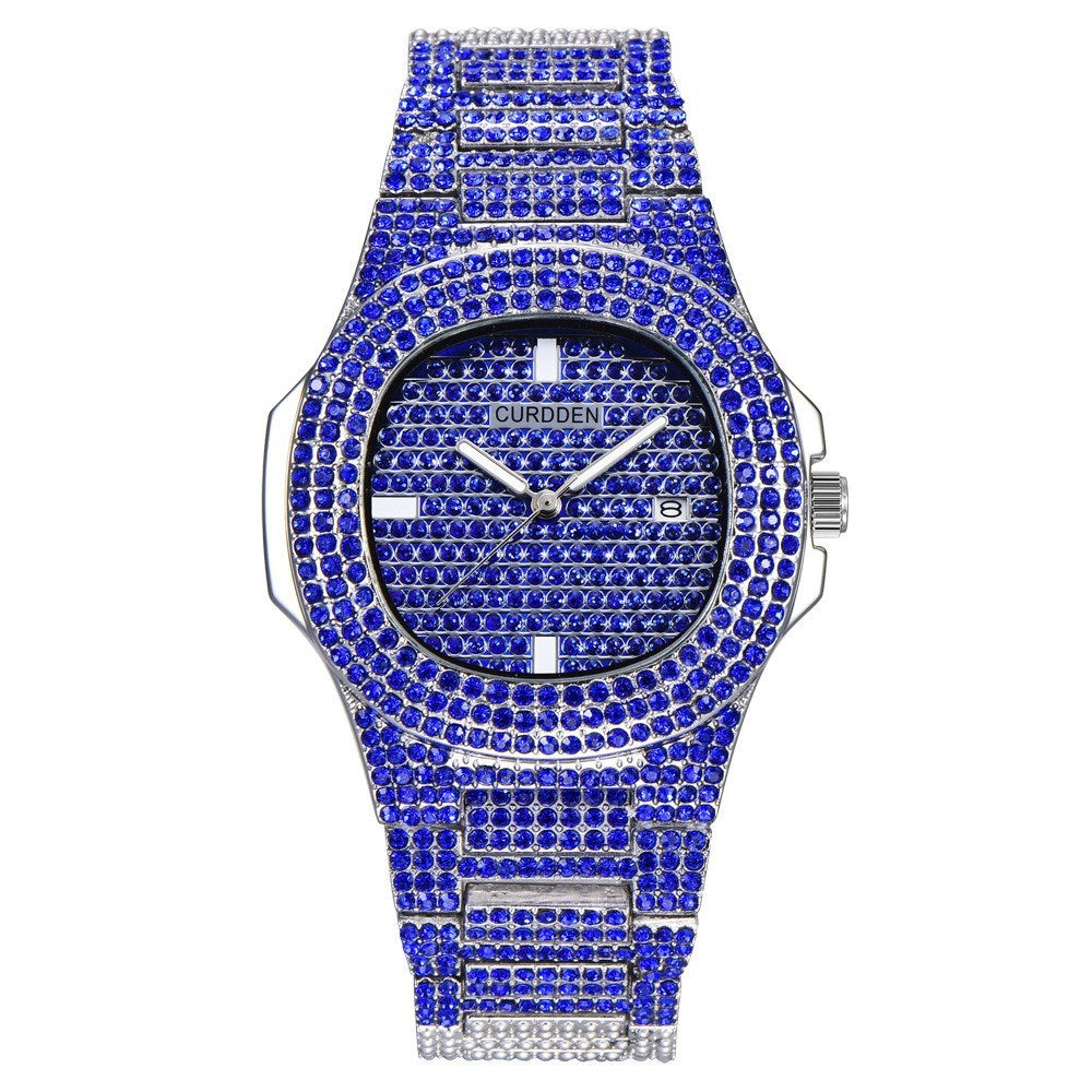 Fashion Iced-out stainless steel reloj hombre 2875