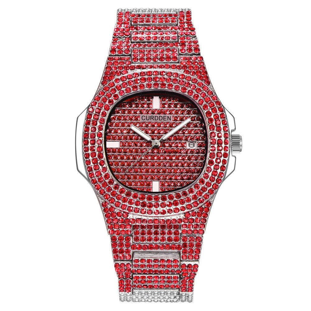Fashion Iced-out stainless steel reloj hombre 2875