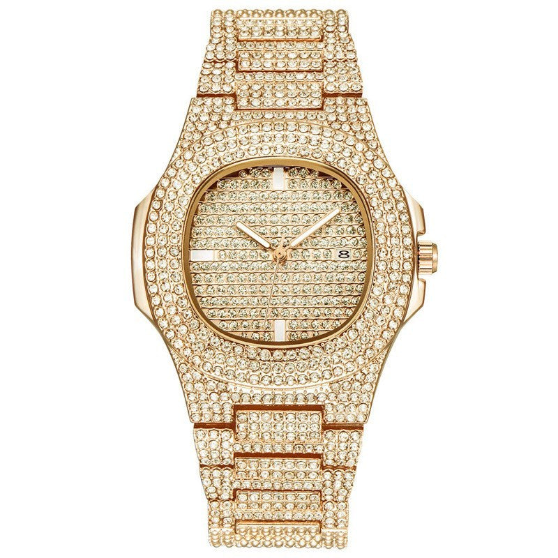 Fashion Iced-out stainless steel reloj hombre 2875