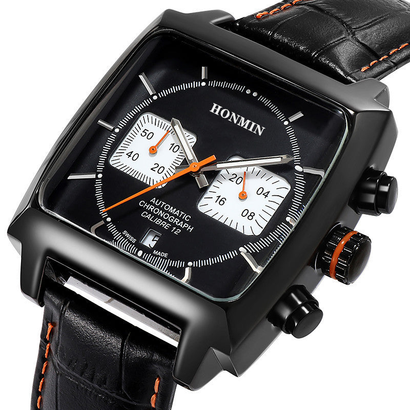Square stainless steel sport reloj hombre 3620