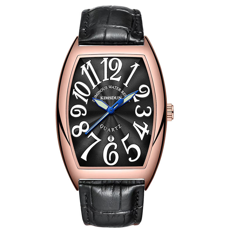 Stainless steel curving case reloj hombre 6191