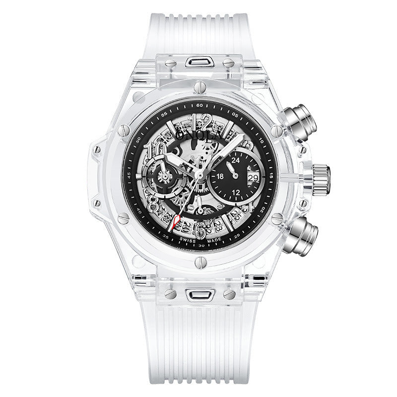 Transparent sport reloj hombre 7829