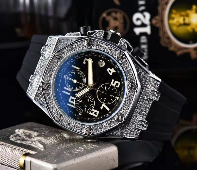 Stainless steel diamond sport reloj hombre 5827