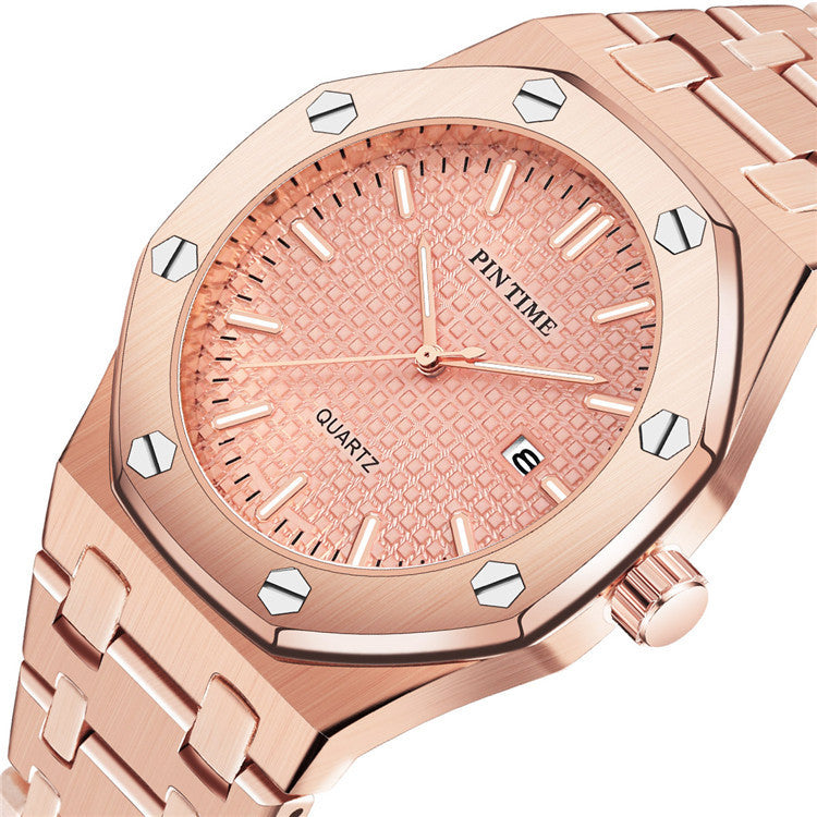 Stainless steel casual reloj hombre 3025