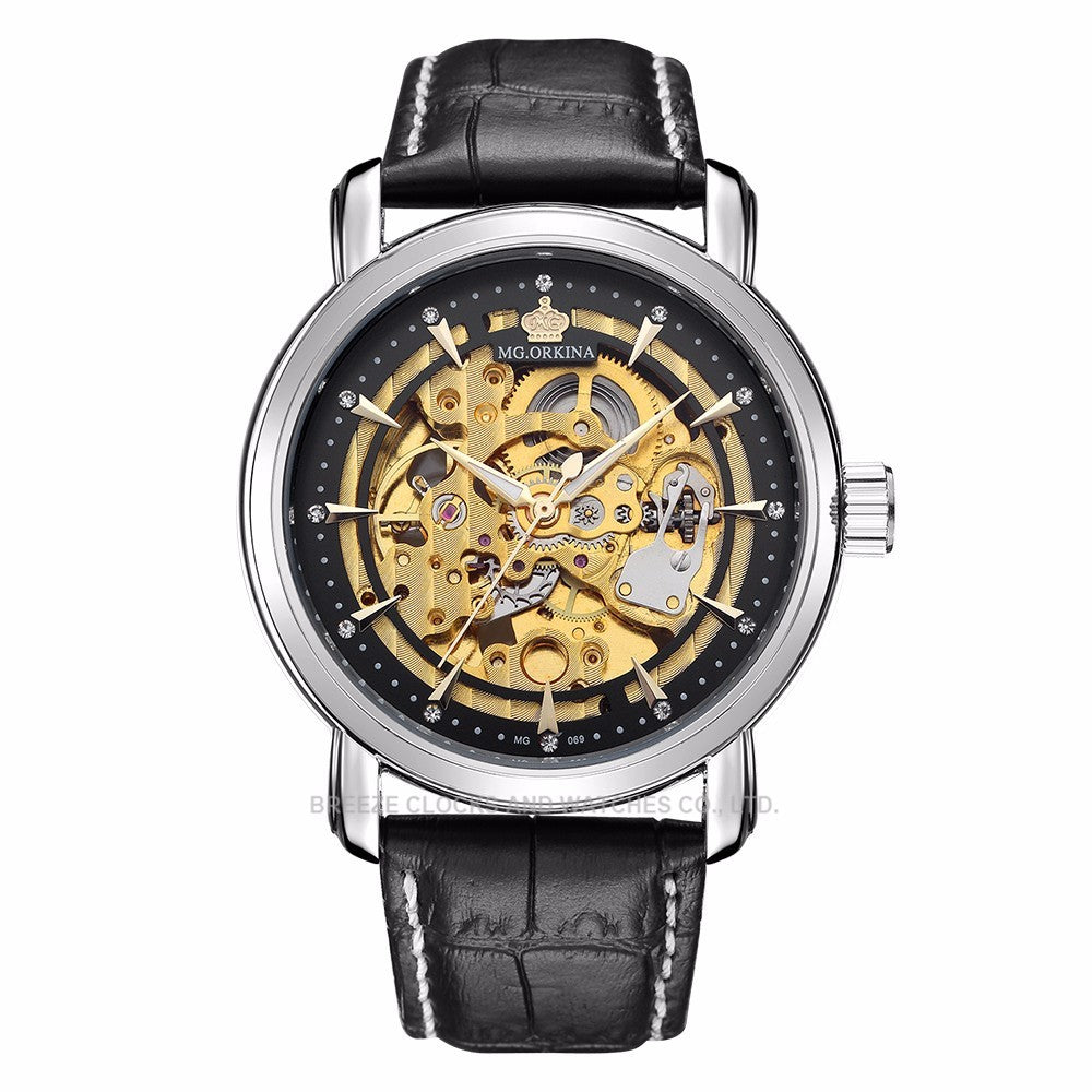 Fashionable skeleton reloj hombre 4702
