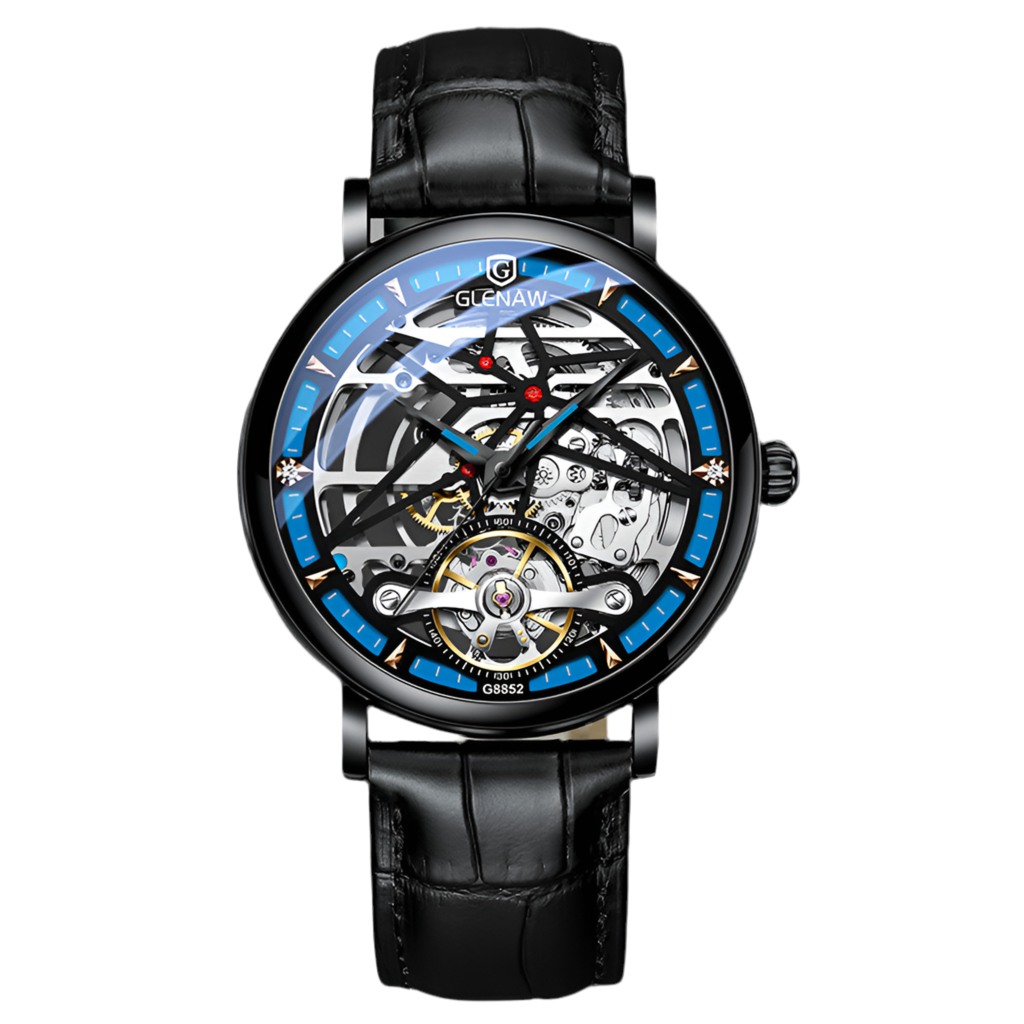 Stainless steel skeleton reloj hombre 2971