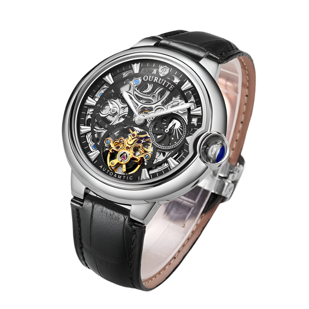 Hollow fashion skeleton reloj hombre 4089