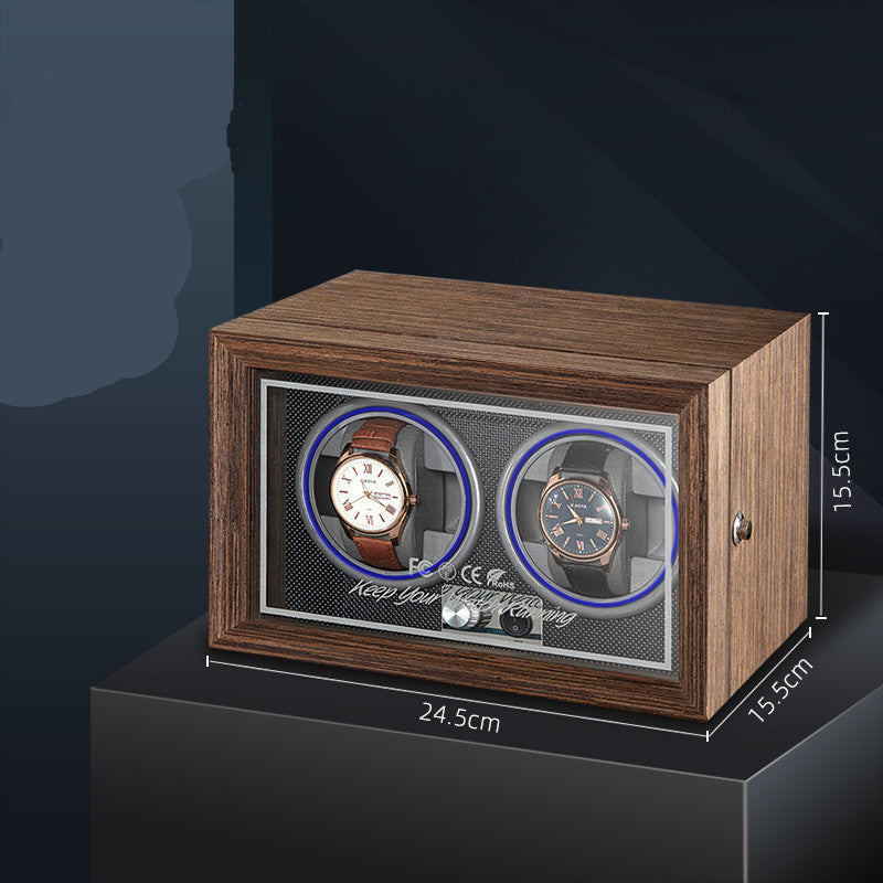 Wooden rotary watch storage winder