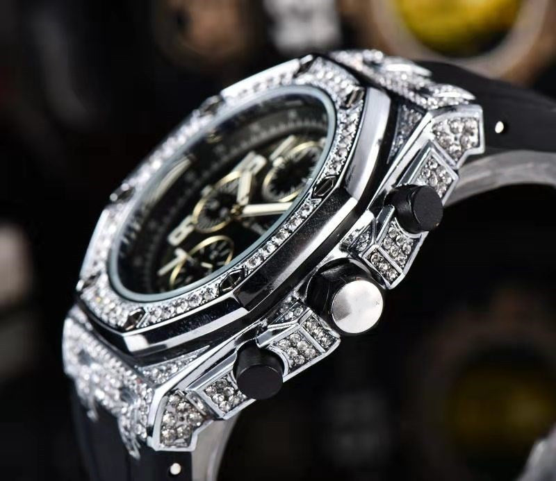 Stainless steel diamond sport reloj hombre 5827