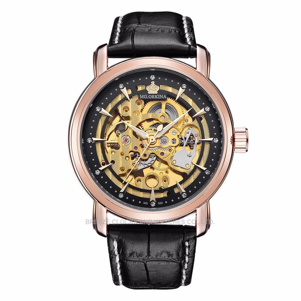 Fashionable skeleton reloj hombre 4702
