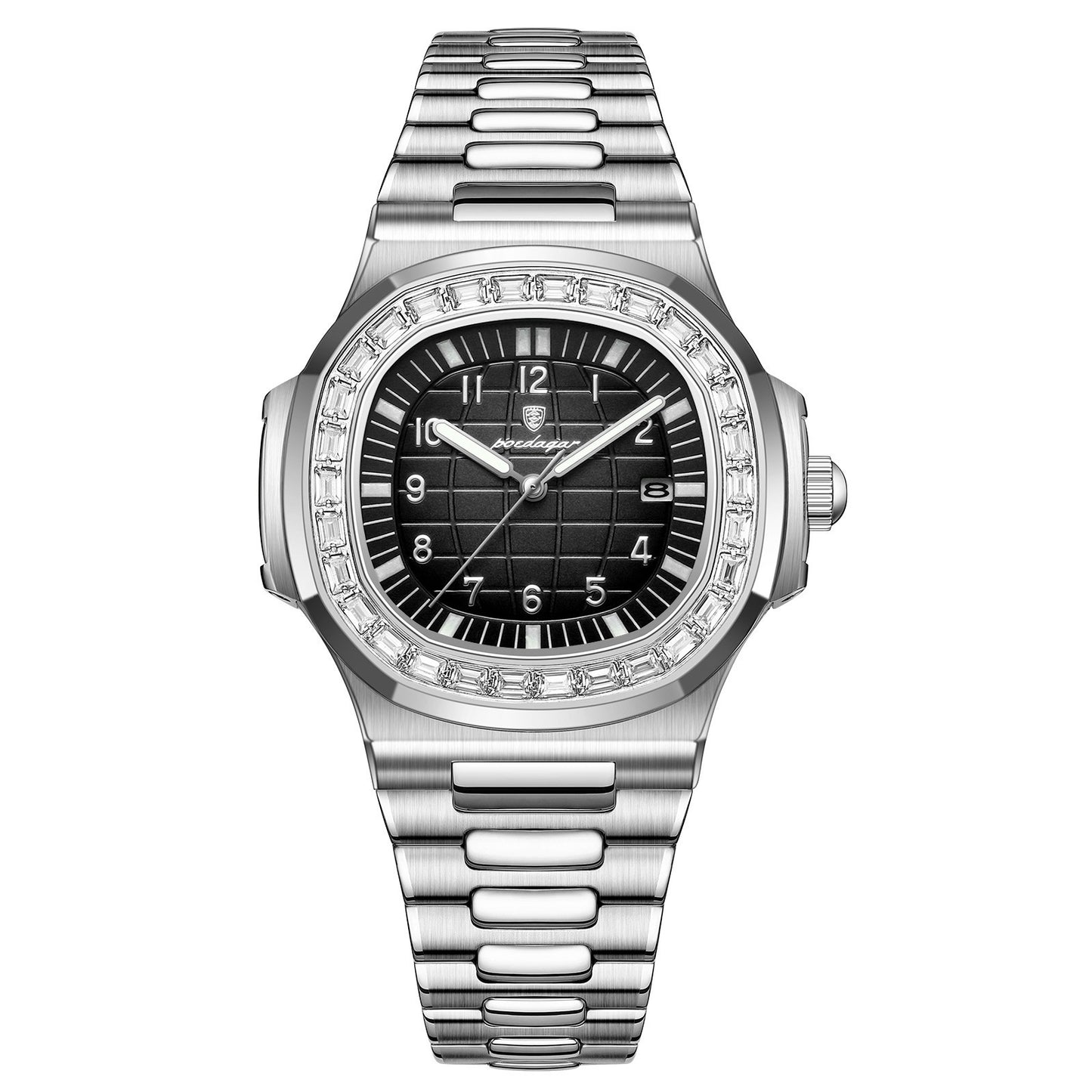 Stainless steel casual reloj hombre 4873