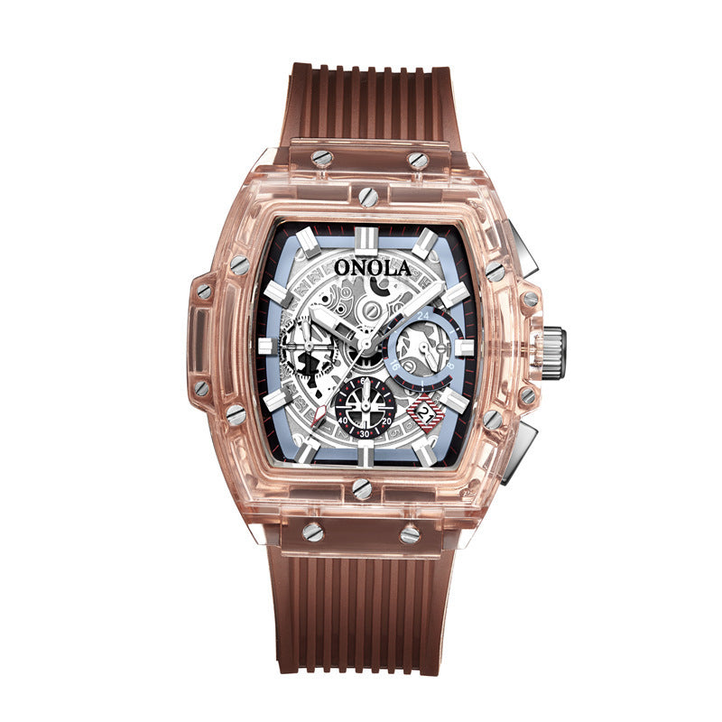 Transparent sport reloj hombre 7829