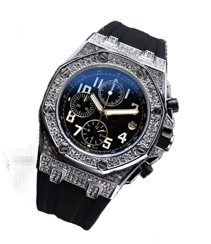 Stainless steel diamond sport reloj hombre 5827
