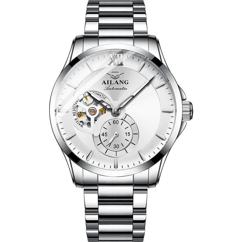Stainless steel fashion skeleton reloj hombre 2850