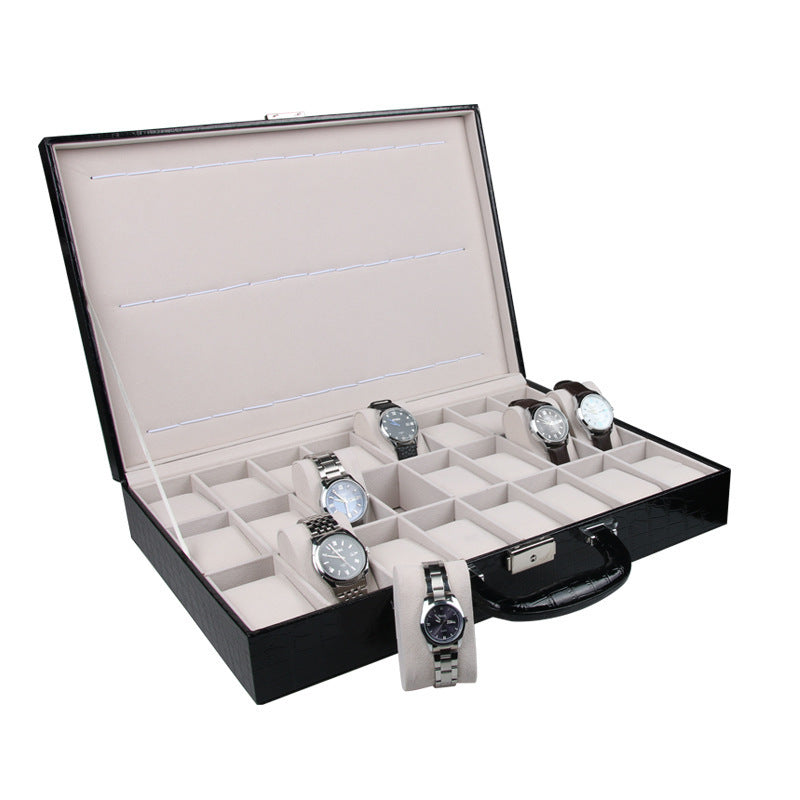 Croc watch display briefcase