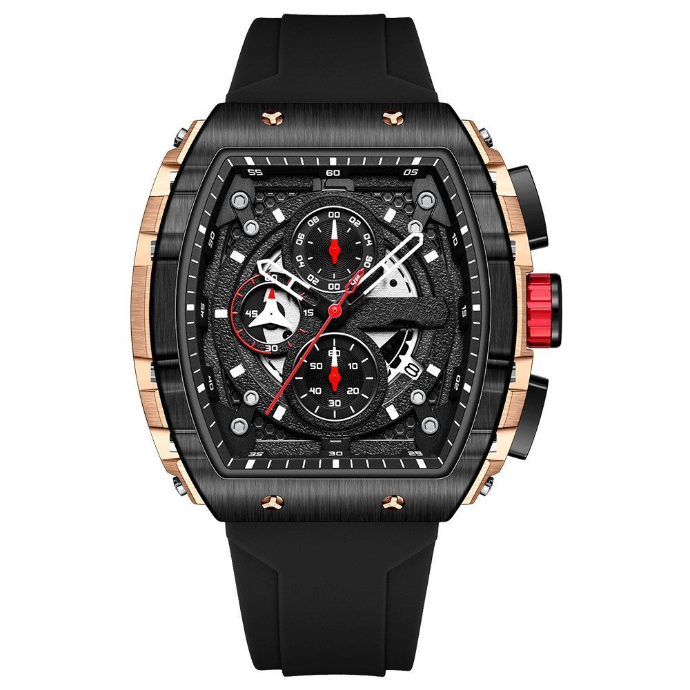 Stainless steel case sports reloj hombre 4027