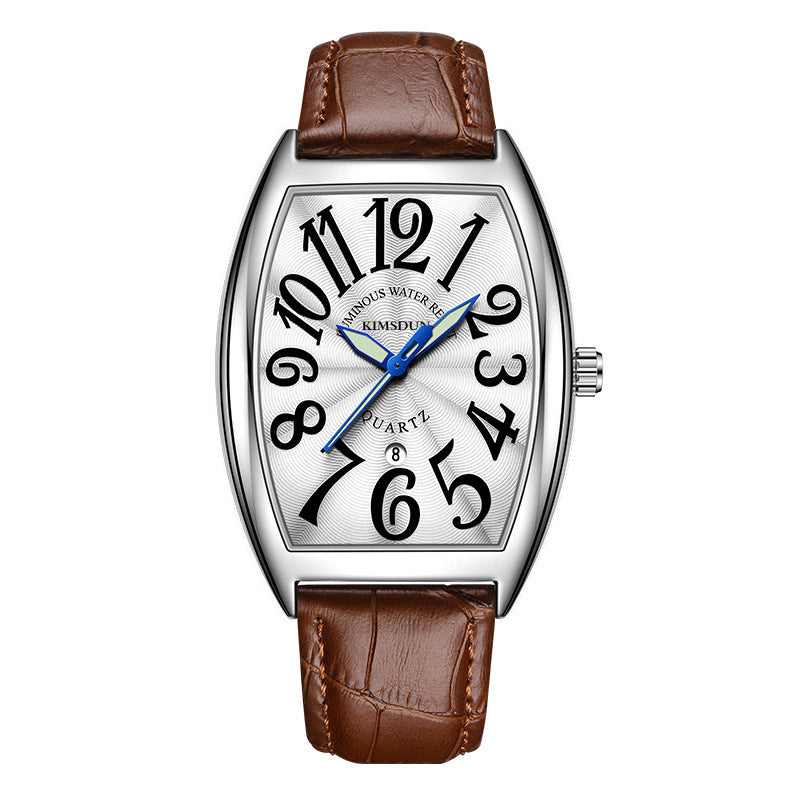 Stainless steel curving case reloj hombre 6191