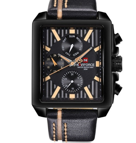 Stainless steel rectangle sport reloj hombre 4901
