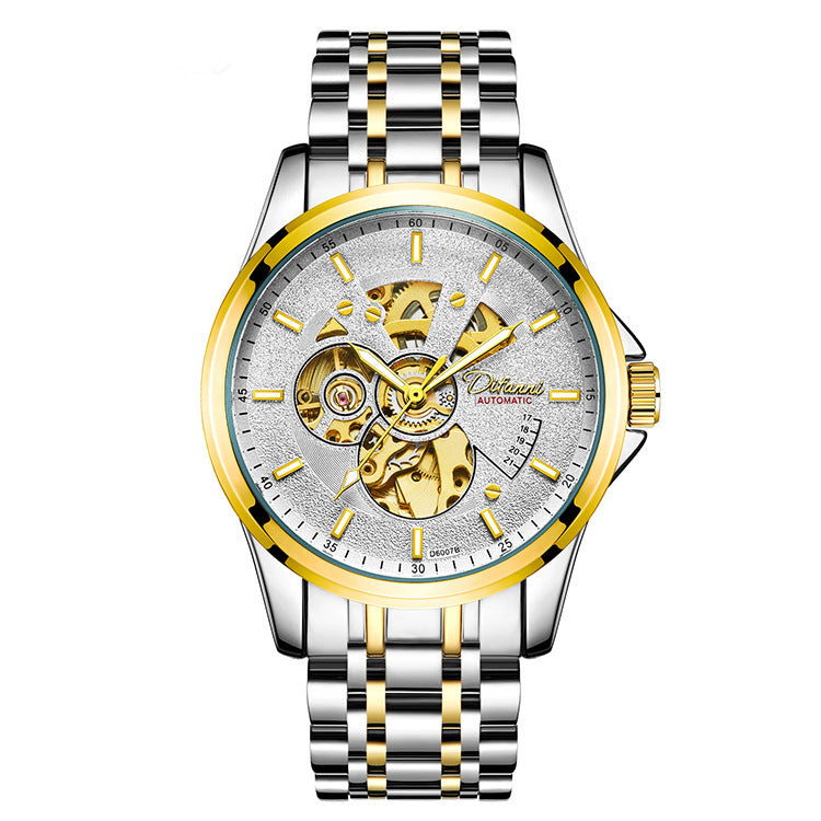 Stainless Steel Fashion skeleton reloj hombre 3873