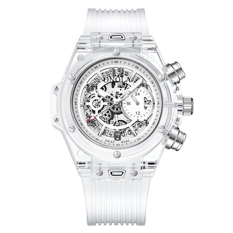 Transparent sport reloj hombre 7829
