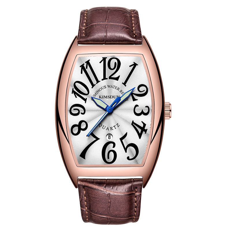 Stainless steel curving case reloj hombre 6191