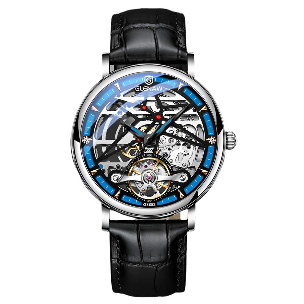 Stainless steel skeleton reloj hombre 2971