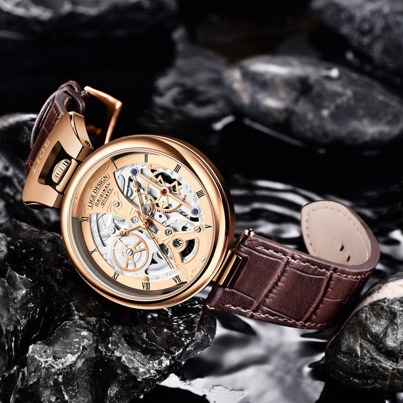 Fashion skeleton reloj hombre 7209