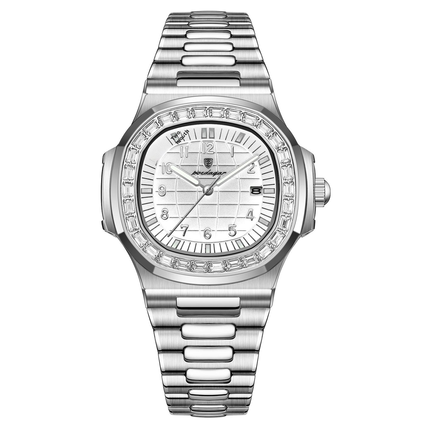 Stainless steel casual reloj hombre 4873