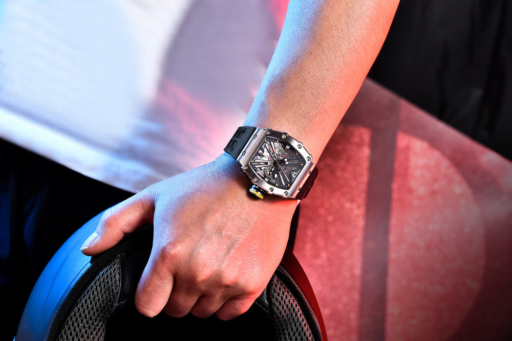 Barrel sport skeleton reloj hombre 8402