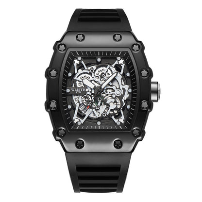 Stainless steel curving case reloj hombre 6092