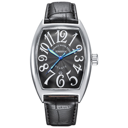 Stainless steel curving case reloj hombre 6191