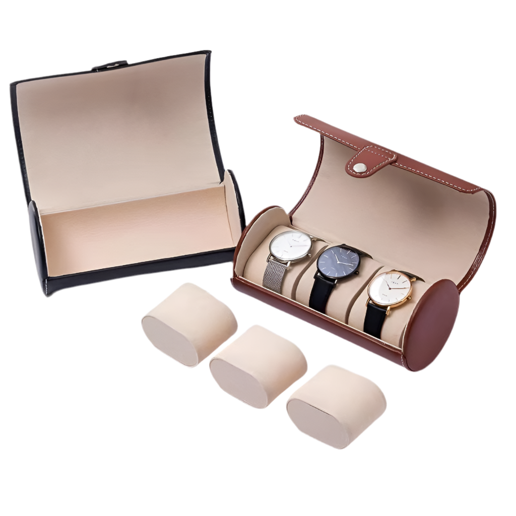Cylinder watch travel case