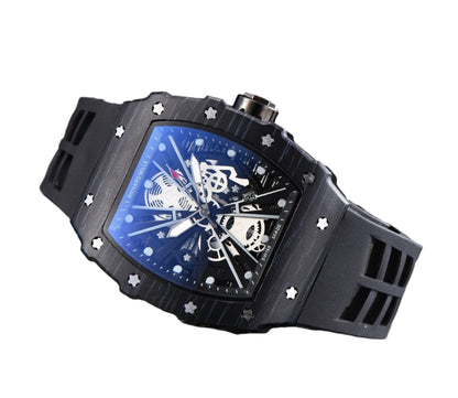 Hollow flower silicone quartz watch