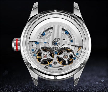 Stainless steel tourbillon reloj hombre 3730