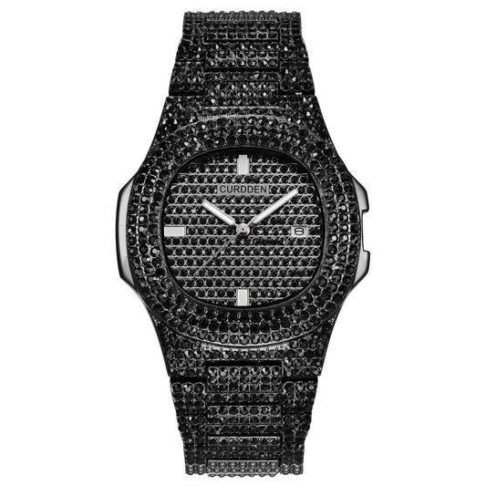 Fashion Iced-out stainless steel reloj hombre 2875