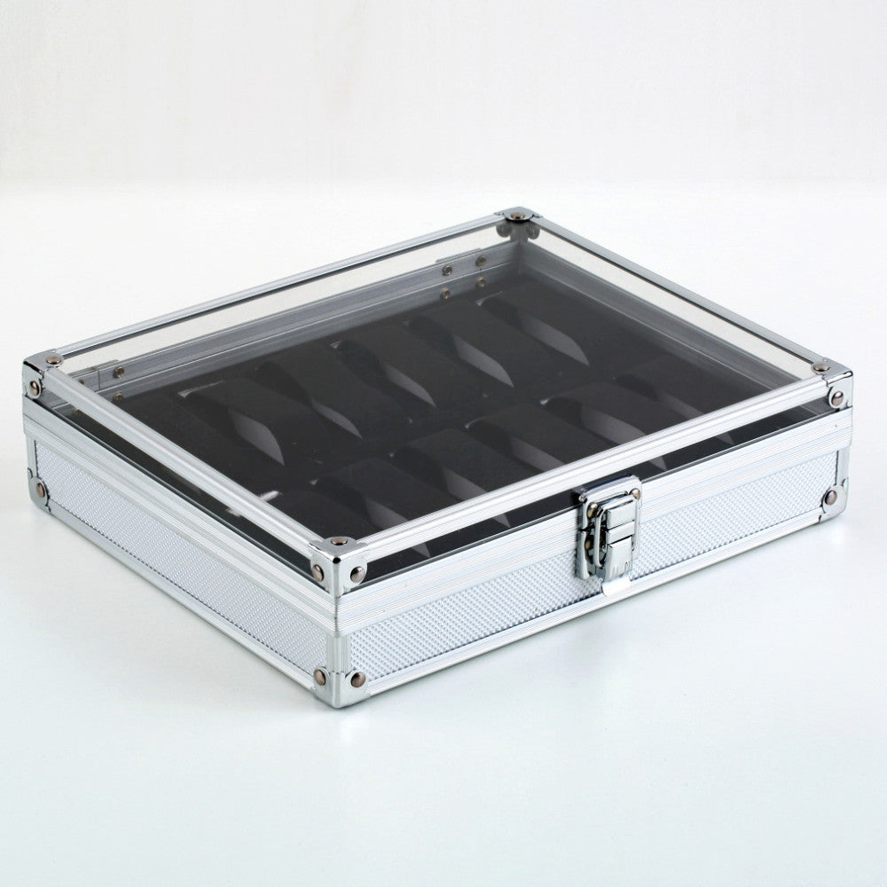 Aluminum watch display case