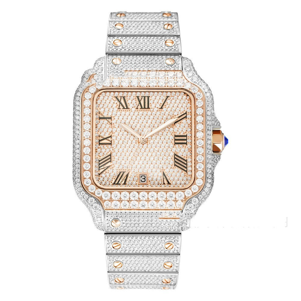Square diamond santos reloj hombre 0382