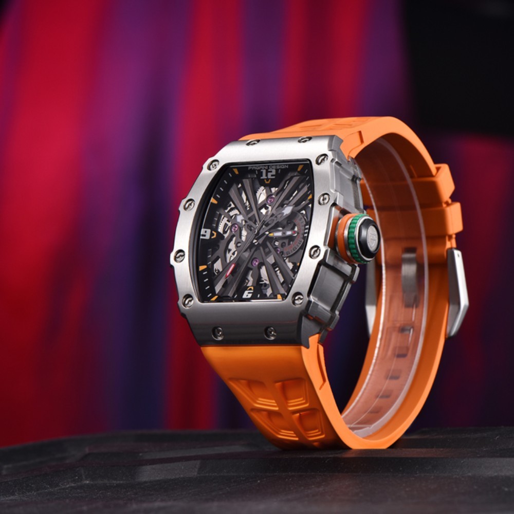 Barrel sport skeleton reloj hombre 8402